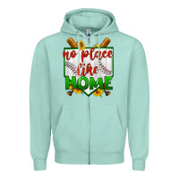 Seafoam no place like home baseball Zipper Hoodie - BundleAndBundleShop