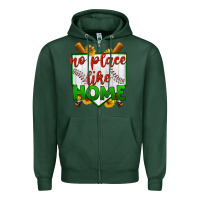 Sports Green no place like home baseball Zipper Hoodie - BundleAndBundleShop