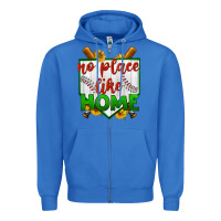 True Royal no place like home baseball Zipper Hoodie - BundleAndBundleShop
