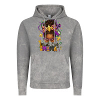 Cloud Rock mardi gras mama afro messy bun Vintage Hoodie - texasbilliewilder