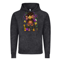 Vintage Black mardi gras mama afro messy bun Vintage Hoodie - texasbilliewilder