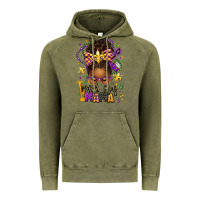 Vintage Olive mardi gras mama afro messy bun Vintage Hoodie - texasbilliewilder