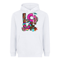 White Love Summer Heavyweight Hoodie - CowhideDigitalArt