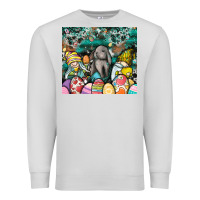 Dove Grey easter Premium Sweatshirt - CowhideDigitalArt