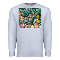 Heather Grey easter Premium Sweatshirt - CowhideDigitalArt