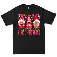 Black Merry pink Christmas gnomes Premium Tee - NancyCooperArtShop