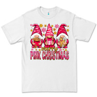 White Merry pink Christmas gnomes Premium Tee - NancyCooperArtShop
