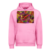 Fuchsia Pink mardi gras crawfısh leopard wood and glitter background Urban Hoodie - Artiststas