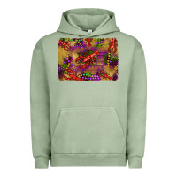 Pigment Oil Green mardi gras crawfısh leopard wood and glitter background Urban Hoodie - Artiststas
