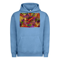 Pigment Pebble Blue mardi gras crawfısh leopard wood and glitter background Urban Hoodie - Artiststas