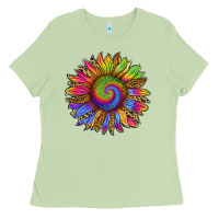 Matcha tie dye sunflower Ladies Tee - RanaPortraitStore