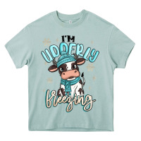 Arona i'm udderly freezing baby cow Heavy Core Tee - MaliasSmallBusiness
