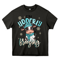 Asphalt i'm udderly freezing baby cow Heavy Core Tee - MaliasSmallBusiness