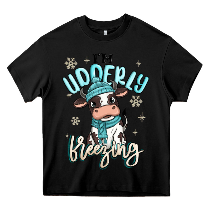 I'm Udderly Freezing Baby Cow Heavy Core Tee by MaliasSmallBusiness | Teevron