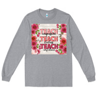 Heather Grey teacher life Long Sleeve Tee - TumblerDesignByShophia