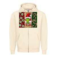 Sandshell green christmas gnome Zipper Hoodie - FaDigitalArtStudio