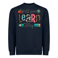 Navy y'all gonna learn today Heavyweight Sweatshirt - OliviaCreatesArt