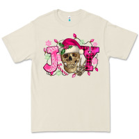 Bone Pink Christmas Joy skeleton Premium Tee - NancyCooperArtShop
