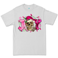Dove Grey Pink Christmas Joy skeleton Premium Tee - NancyCooperArtShop