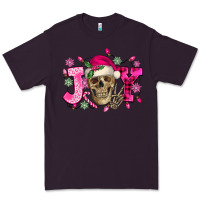 Plum Pink Christmas Joy skeleton Premium Tee - NancyCooperArtShop