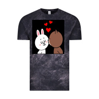 Cloud Black brown bear cony bunny rabbit the kiss Vintage Tee - tuanDangUi
