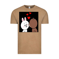 Vintage Coffee brown bear cony bunny rabbit the kiss Vintage Tee - tuanDangUi