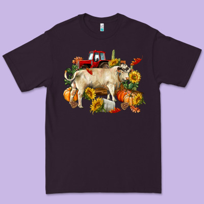 Fall Charolais Bull Premium Tee Designed By Ranaportraitstore