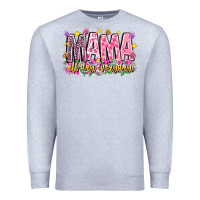 Heather Grey mama all day everyday Premium Sweatshirt - CowhideDigitalArt