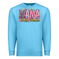 Ocean Blue mama all day everyday Premium Sweatshirt - CowhideDigitalArt