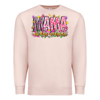 Pale Pink mama all day everyday Premium Sweatshirt - CowhideDigitalArt