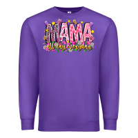 Purple mama all day everyday Premium Sweatshirt - CowhideDigitalArt