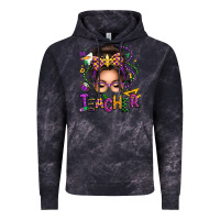 Cloud Black mardi gras teacher caucasian messy bun Vintage Hoodie - texasbilliewilder