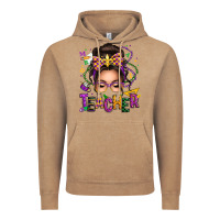 Vintage Coffee mardi gras teacher caucasian messy bun Vintage Hoodie - texasbilliewilder