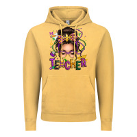 Vintage Mustard mardi gras teacher caucasian messy bun Vintage Hoodie - texasbilliewilder
