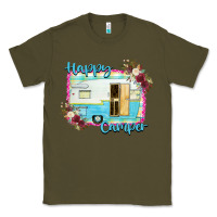 Army Green Happy Camper With Flowers Classic Tee - Bettercallsaul