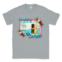 Heather Grey Happy Camper With Flowers Classic Tee - Bettercallsaul