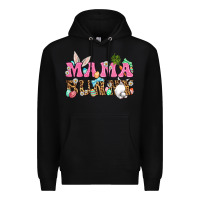 Black Western Mama Bunny Premium Hoodie - BundleAndBundleShop