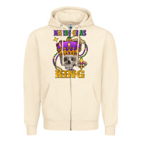 Sandshell skull mardi gras king Zipper Hoodie - FaDigitalArtStudio