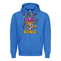 True Royal skull mardi gras king Zipper Hoodie - FaDigitalArtStudio
