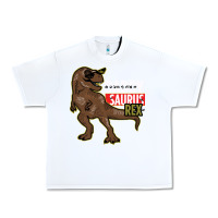 White DADDY SAURUS REX Urban Heavy Tee - Bettercallsaul