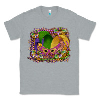Heather Grey mardi gras mask king cake Classic Tee - RanaPortraitStore