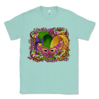 Seafoam mardi gras mask king cake Classic Tee - RanaPortraitStore
