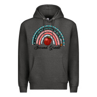 Charcoal Heather second grade rainbow Premium Hoodie - RanaPortraitStore