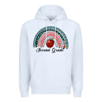 White second grade rainbow Premium Hoodie - RanaPortraitStore