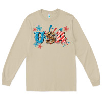 Mushroom USA 4th of july Long Sleeve Tee - HowdyJamesFarm