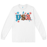 White USA 4th of july Long Sleeve Tee - HowdyJamesFarm