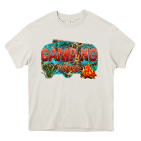Cream camping vibes Heavy Core Tee - NancyCooperArtShop