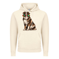 Vintage Artic australian shepherd with rope toy Vintage Hoodie - texasbilliewilder