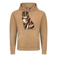 Vintage Camel australian shepherd with rope toy Vintage Hoodie - texasbilliewilder