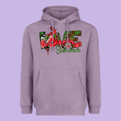 Love Summer Heavyweight Hoodie Designed By Cowhidedigitalart